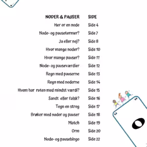 E-bog med noder og pauser